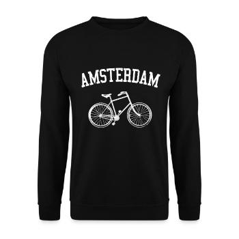 Amsterdam - Unisex Pullover - Schwarz - Vorne - Alina (178cm) & Michal (187cm)