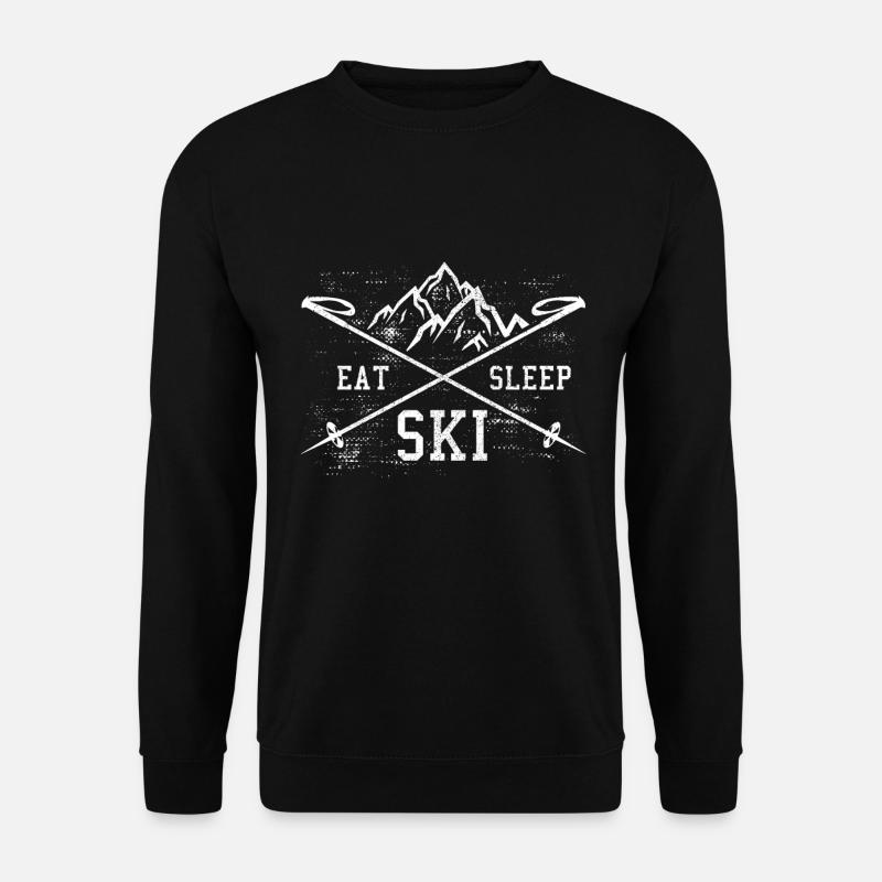 Eat Sleep Ski Repeat - Unisex Pullover - Schwarz