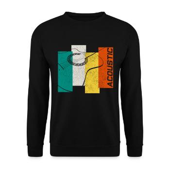Acoustic guitar - Unisex Sweatshirt - black - Front - Alina (178cm) & Michal (187cm)