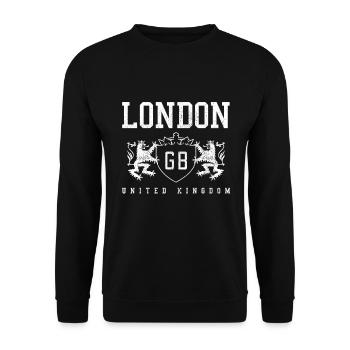 London - Unisex Pullover - Schwarz - Vorne - Alina (178cm) & Michal (187cm)