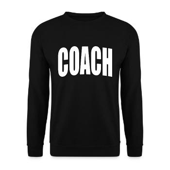 Entraîneur, entraîneur, conception de sport d'équipe, cadeau - Sweat-shirt Unisexe - noir - Devant - Alina (178cm) & Michal (187cm)