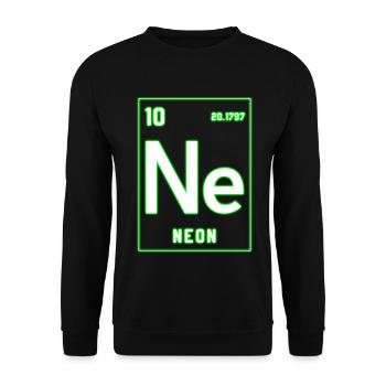 Neon - Chemisches Element Rave Techno House EDM - Unisex Pullover - Schwarz - Vorne - Alina (178cm) & Michal (187cm)