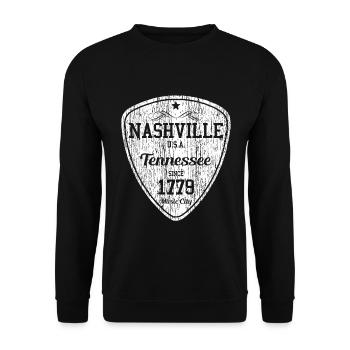 Nashville Tennessee - Country Musik - Unisex Pullover - Schwarz - Vorne - Alina (178cm) & Michal (187cm)