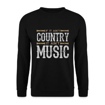 Country Musik - Unisex Pullover - Schwarz - Vorne - Alina (178cm) & Michal (187cm)