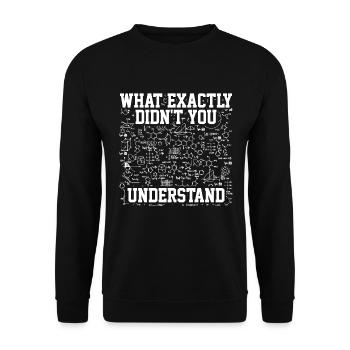 Math Physics Chemistry - Nerd Funny Gift - Sweat-shirt Unisexe - noir - Devant - Alina (178cm) & Michal (187cm)