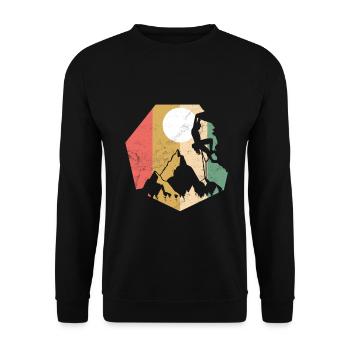 Escalade - cadeau d'escalade - Sweat-shirt Unisexe - noir - Devant - Alina (178cm) & Michal (187cm)