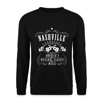 Nashville Tennessee - Musique country - Sweat-shirt Unisexe - noir - Devant - Alina (178cm) & Michal (187cm)