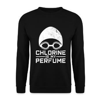 Schwimmen - Schwimmer Geschenk - Unisex Pullover - Schwarz - Vorne - Alina (178cm) & Michal (187cm)