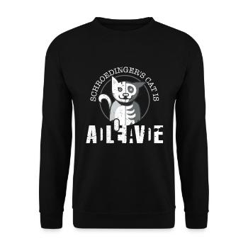 Schrodinger's Cat - Physics Nerd Physicist Gift - Sweat-shirt Unisexe - noir - Devant - Alina (178cm) & Michal (187cm)