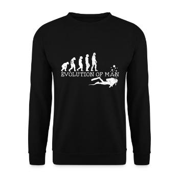 Tauchen Evolution - Taucher Geschenk - Unisex Pullover - Schwarz - Vorne - Alina (178cm) & Michal (187cm)