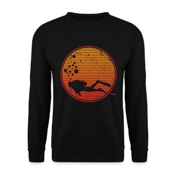 plongée - Sweat-shirt Unisexe - noir - Devant - Alina (178cm) & Michal (187cm)