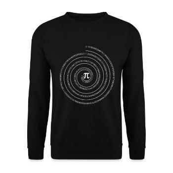 Pi - Mathe Nerd Mathematik Geschenk - Unisex Pullover - Schwarz - Vorne - Alina (178cm) & Michal (187cm)