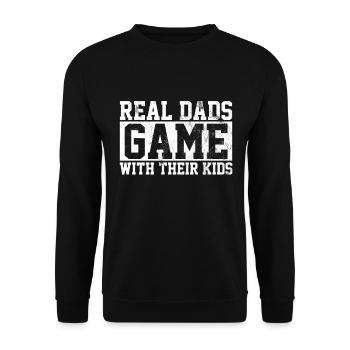 Gamer Dad - Gaming Gambling Cadeau du père pour la fête des pères - Sweat-shirt Unisexe - noir - Devant - Alina (178cm) & Michal (187cm)