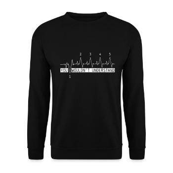 Battement de cœur Enduro Motorry Motocross - Sweat-shirt Unisexe - noir - Devant - Alina (178cm) & Michal (187cm)