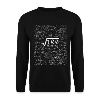 Racine à partir de 100 ans - cadeau du 10ème anniversaire - Sweat-shirt Unisexe - noir - Devant - Alina (178cm) & Michal (187cm)