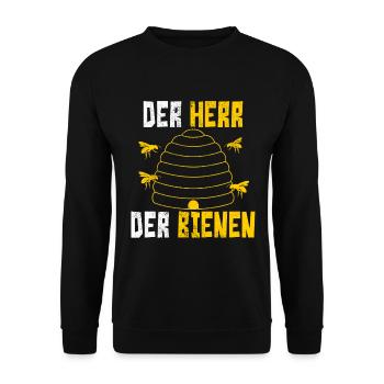 Imker - Unisex Pullover - Schwarz - Vorne - Alina (178cm) & Michal (187cm)