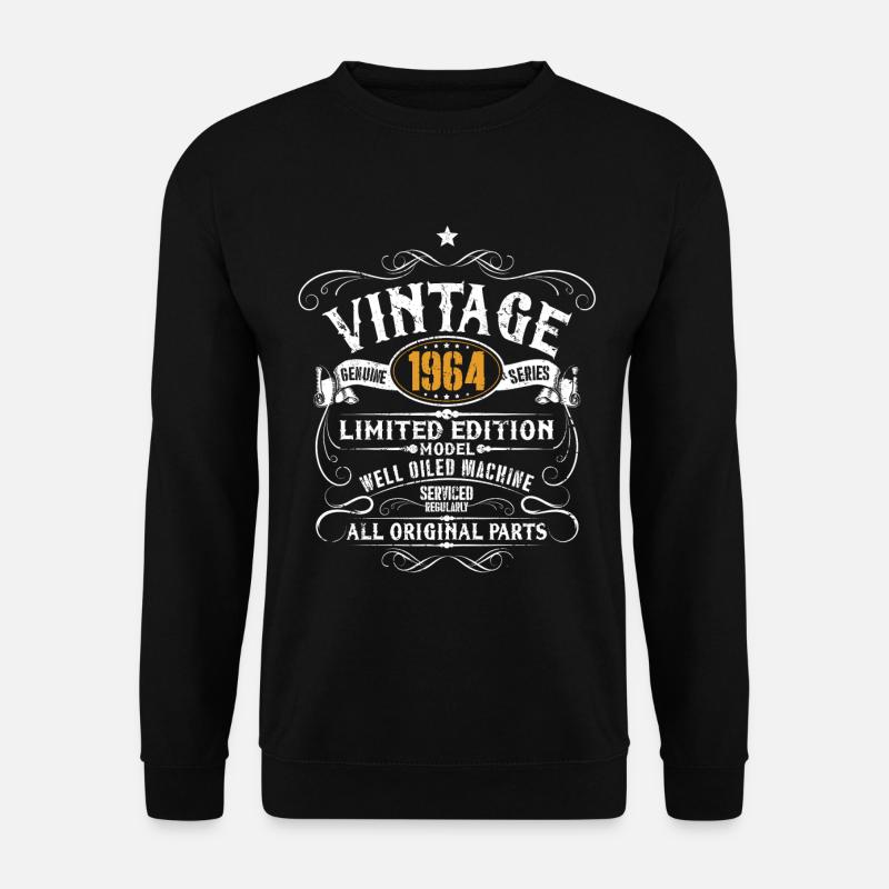 55. Geburtstag - Vintage 1964 Lustig Geschenk - Unisex Pullover - Schwarz