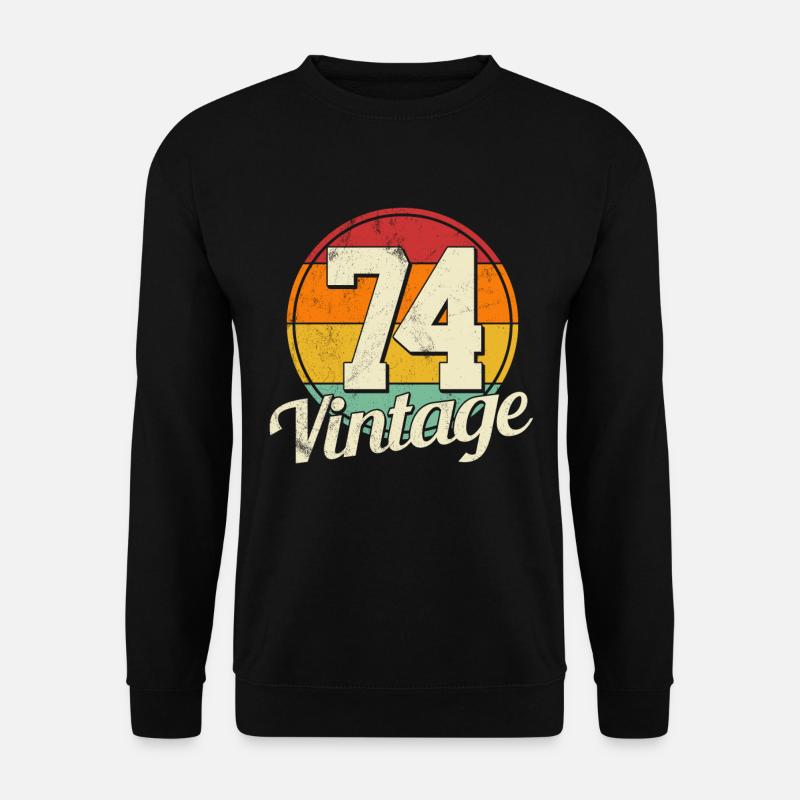 45. Geburtstag - Vintage 1974 Geschenk - Unisex Pullover - Schwarz