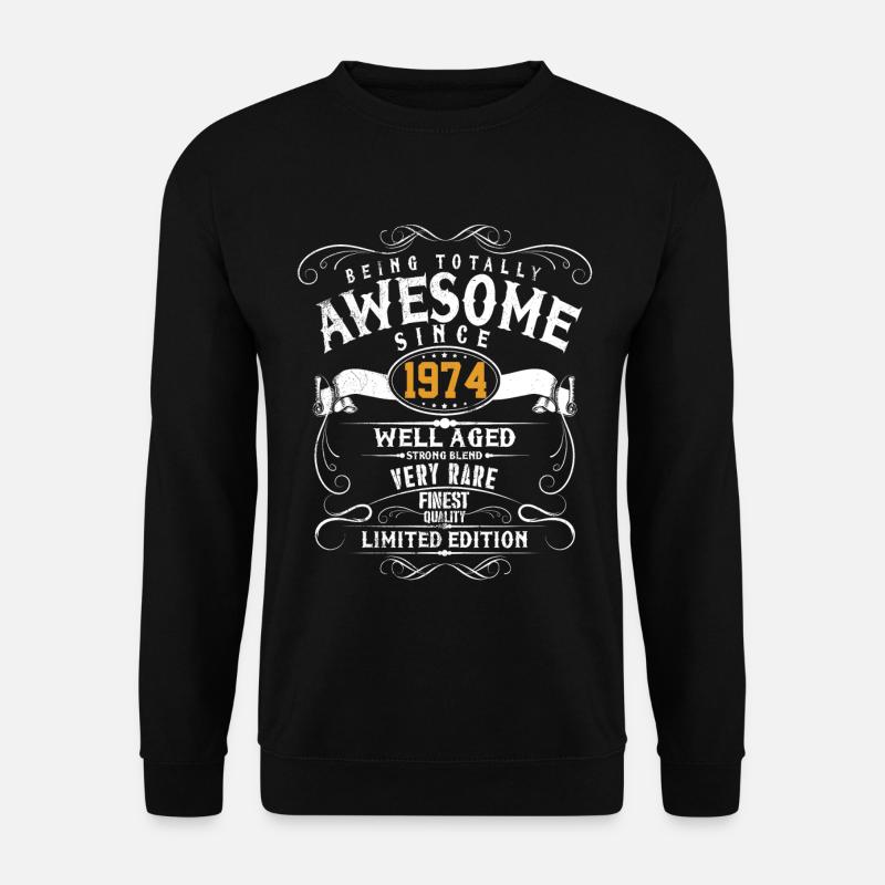 45. Geburtstag - Vintage 1974 Lustig Geschenk - Unisex Pullover - Schwarz