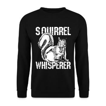 Squirrel whisperer - Unisex Sweatshirt - black - Front - Alina (178cm) & Michal (187cm)