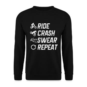 Mountainbike - MTB Geschenk Lustig - Unisex Pullover - Schwarz - Vorne - Alina (178cm) & Michal (187cm)
