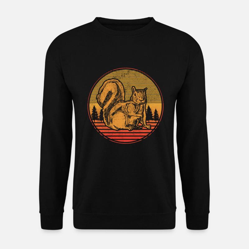 Eichhörnchen Vintage Geschenk - Unisex Pullover - Schwarz