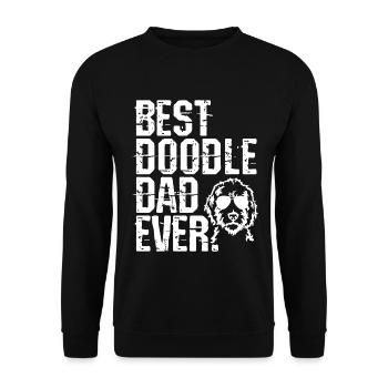 Best Doodle Dad Ever - Golden Doodle - Unisex Pullover - Schwarz - Vorne - Alina (178cm) & Michal (187cm)