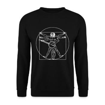 Banjo - Vitruvian Man - Unisex Sweatshirt - black - Front - Alina (178cm) & Michal (187cm)