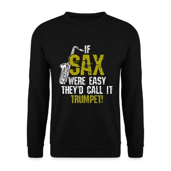Saxophone - Unisex Sweatshirt - black - Front - Alina (178cm) & Michal (187cm)