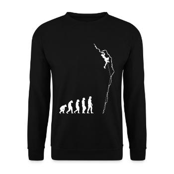 Klettern Evolution - Unisex Pullover - Schwarz - Vorne - Alina (178cm) & Michal (187cm)