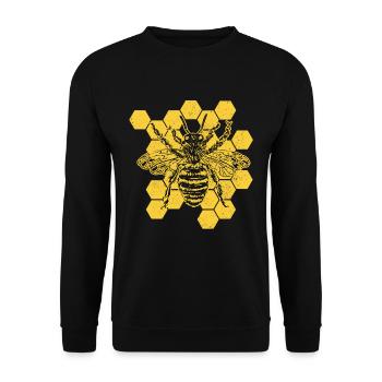 Abeille - cadeau d'apiculteur - Sweat-shirt Unisexe - noir - Devant - Alina (178cm) & Michal (187cm)