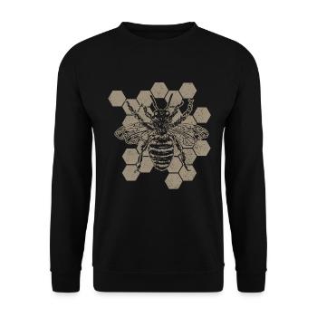 Abeille - cadeau d'apiculteur - Sweat-shirt Unisexe - noir - Devant - Alina (178cm) & Michal (187cm)