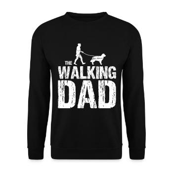 Golden Retriever The Walking Dad for Master - Unisex Sweatshirt - black - Front - Alina (178cm) & Michal (187cm)