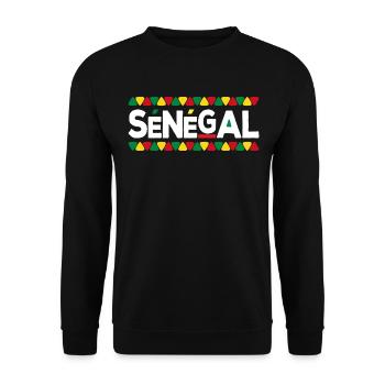Sénégalais Drapeau Sénégal - Sweat-shirt Unisexe - noir - Devant - Alina (178cm) & Michal (187cm)