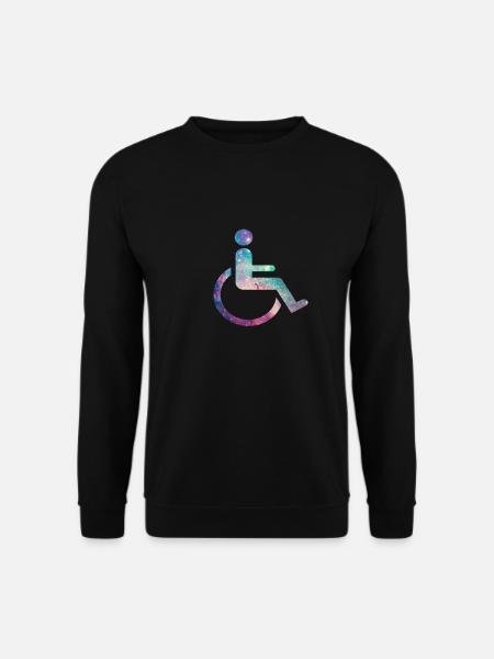 Galaxy Rollstuhl Sterne Weltraum Geschenk - Unisex Pullover - Schwarz
