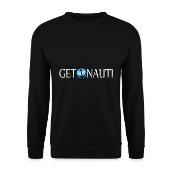 Nautik Segel Anker Geschenk - Unisex Pullover - Schwarz - Vorne - Alina (178cm) & Michal (187cm)