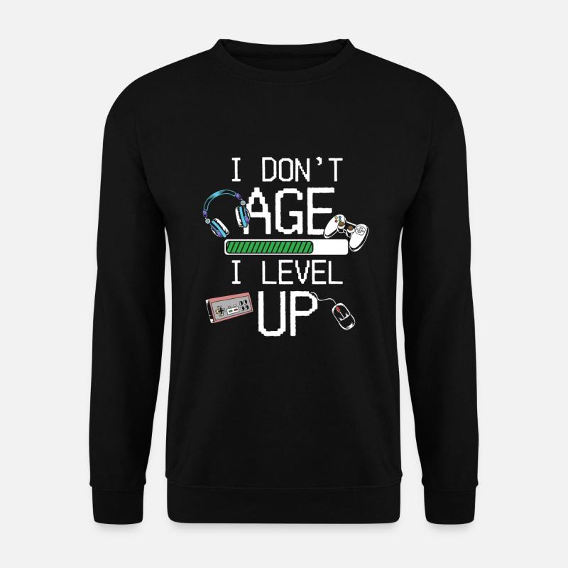 Alter Gamer Spieler Zocker Geburtstag Geschenk - Unisex Pullover - Schwarz