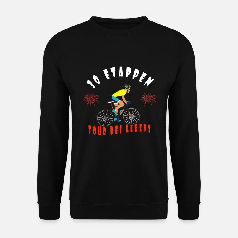 30 Etappen Tour des Lebens Geburtstag Radfahrer - Unisex Pullover - Schwarz