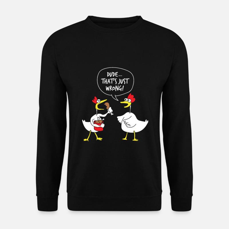 Chicken chicken chicken saying funny gift - Unisex Sweatshirt - black