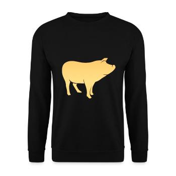 Porc - Sweat-shirt Unisexe - noir - Devant - Alina (178cm) & Michal (187cm)