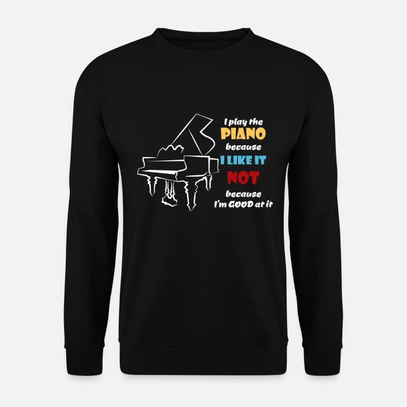 Piano - Unisex Pullover - Schwarz