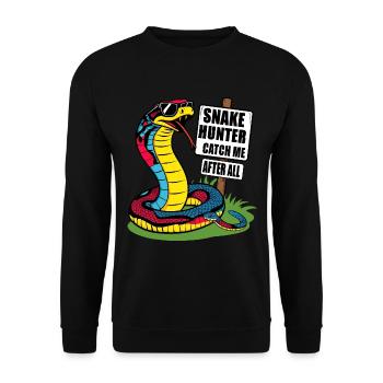 Snake Hunters - Unisex Sweatshirt - black - Front - Alina (178cm) & Michal (187cm)