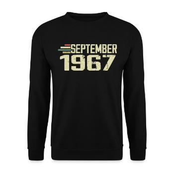 September 1967 Vintage Gift Idea September 1967 - Unisex Sweatshirt - black - Front - Alina (178cm) & Michal (187cm)