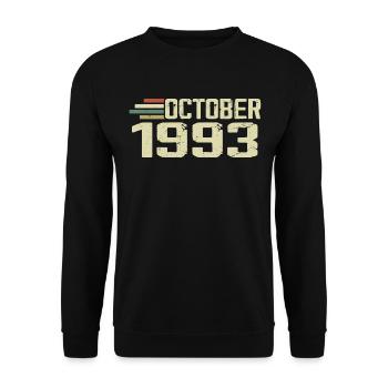 October 1993 - Birthday in October 1993 - Unisex Sweatshirt - black - Front - Alina (178cm) & Michal (187cm)