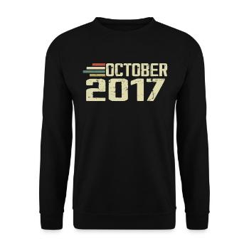 Octobre 2017 - Anniversaire en octobre 2017 - Sweat-shirt Unisexe - noir - Devant - Alina (178cm) & Michal (187cm)