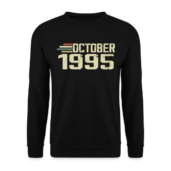 Octobre 1995 - Anniversaire en octobre 1995 - Sweat-shirt Unisexe - noir - Devant - Alina (178cm) & Michal (187cm)