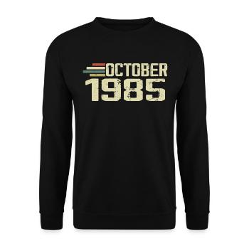 Octobre 1985 - Anniversaire en octobre 1985 - Sweat-shirt Unisexe - noir - Devant - Alina (178cm) & Michal (187cm)