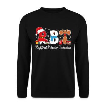 Noël Certified Behavioral Technician - Unisex Sweatshirt - black - Front - Alina (178cm) & Michal (187cm)