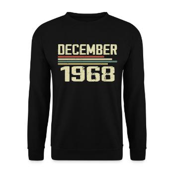 December 1968 Vintage Vintage Retro Birthday - Unisex Sweatshirt - black - Front - Alina (178cm) & Michal (187cm)