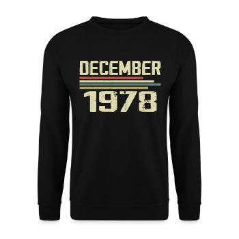 December 1978 Vintage Vintage Retro Birthday - Unisex Sweatshirt - black - Front - Alina (178cm) & Michal (187cm)